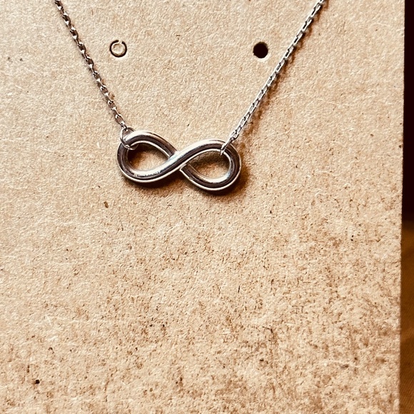 925 Sterling Silver Infinity Symbol Sliding Chain Dainty Spring Ring Clasp NWOT - Picture 12 of 13